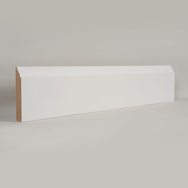 MDF-jalkalista (Filler-Primed & Pearl White) 3/5' x 3 1/4'