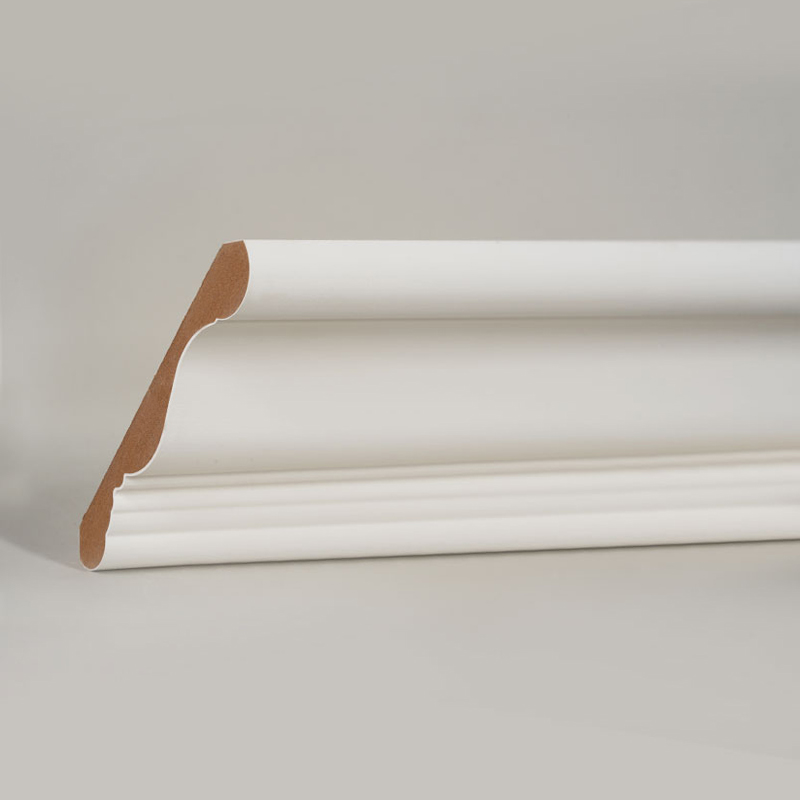 MDF-kruunulista (Filler-Primed & Pearl White) 3/5' x 4 1/4'