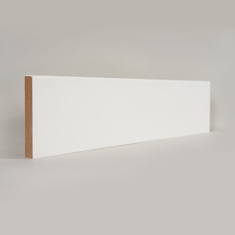 MDF-jalkalista (Filler-Primed & Pearl White) 1/2' x 3 1/2'