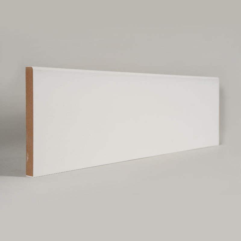 MDF-jalkalista (Filler-Primed & Pearl White) 1/2' x 4 1/2'