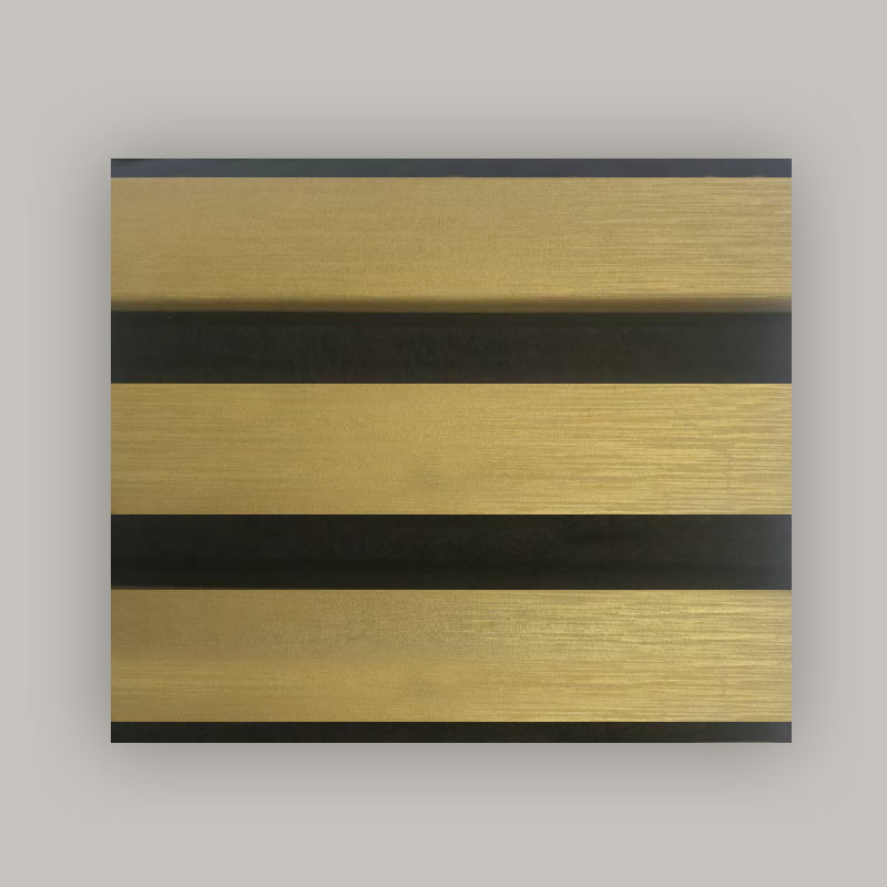 Säleikköseinä/akustinen seinäpaneeli (yksipuolinen PVC-kääre) - metalliharjattu väri 2400/2700mm x 600mm