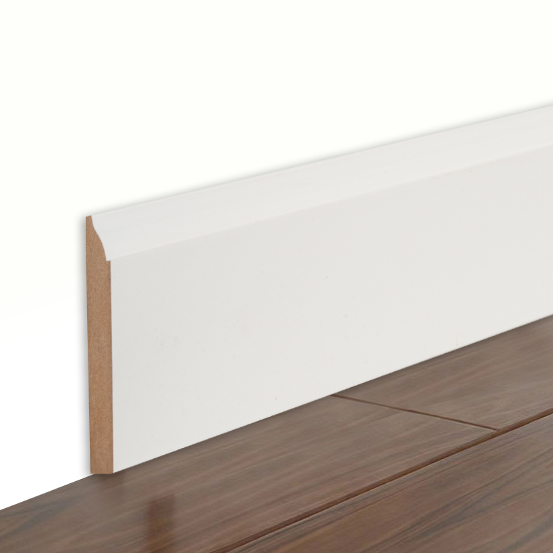 MDF-jalkalista (Filler-Primed & Pearl White) 3/5' x 3 1/4'